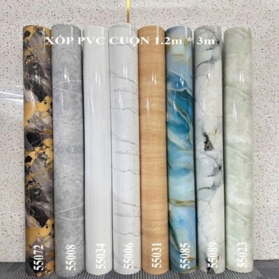 CUỘN XỐP DÁN TƯỜNG PVC SẴN KEO 120CM X 300CM