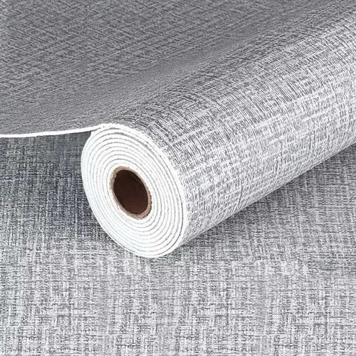XỐP CUỘN DÁN TƯỜNG VÂN VẢI-XÁM NHẠT_1