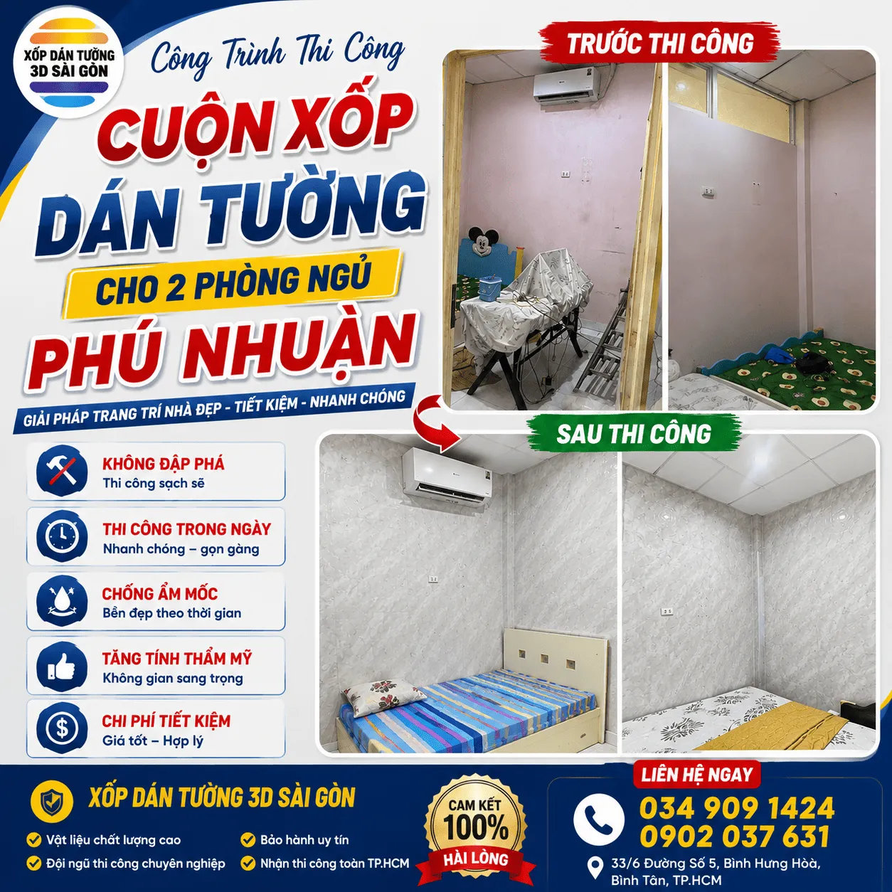 CÔNG TRÌNH 2 PHÒNG NGỦ - PHÚ NHUẬN BANER