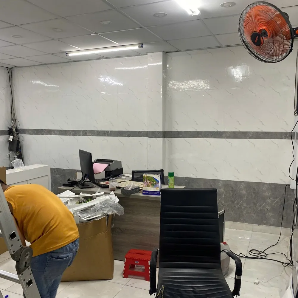 Công Trình Thi Công Xốp Dán Tường Tấm PVC Đá Trắng Ít Vân Cho Công Ty-9(2)_10